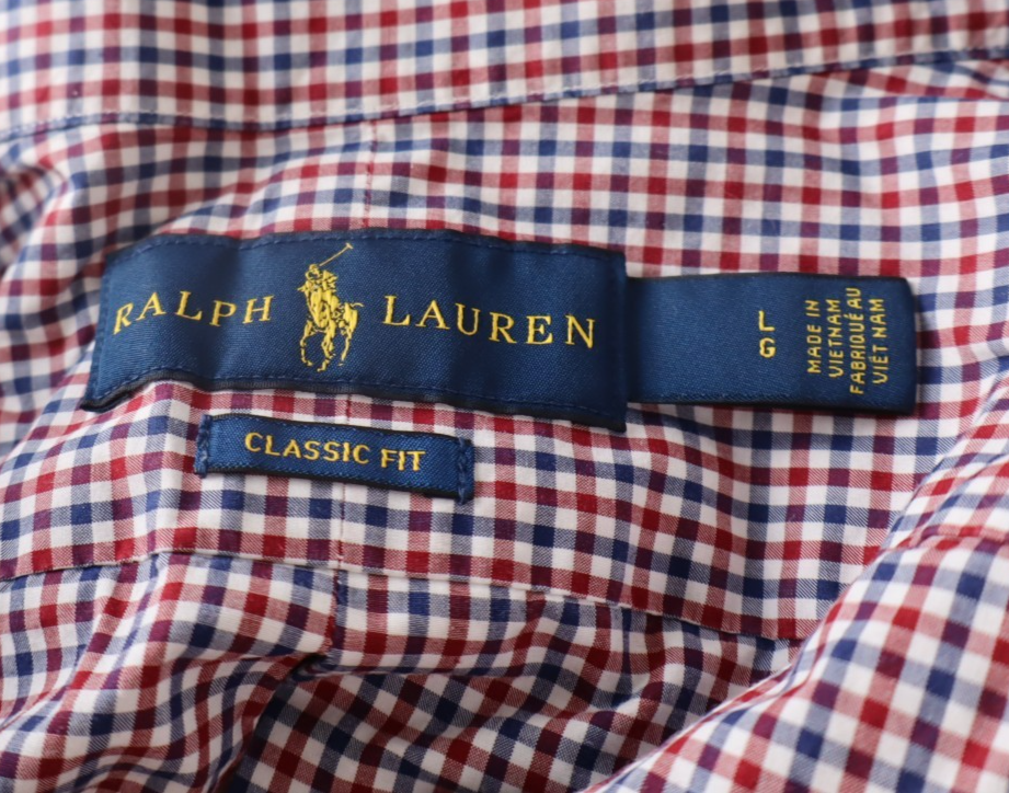 RALPH LAUREN CAMICIA UOMO TG L MAN CASUAL VINTAGE SHIRT COTONE MANICA LUNGA