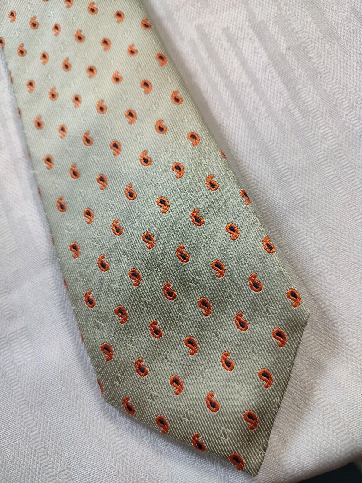 ROBERT DALHIN 100% SILK TIE SETA CRAVATTA NECKTIE  ITALIA CLASSIC SELF TIPPED