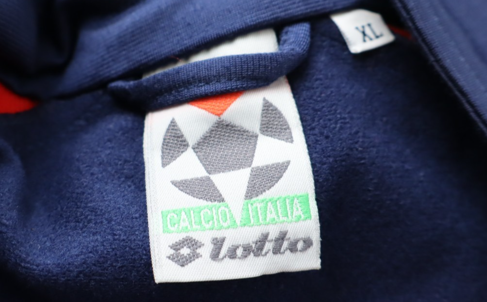 LOTTO ITALIA FCNS GIACCA SPORT CALCIO  UOMO Tg XL MAN VINTAGE SOCCER JACKET