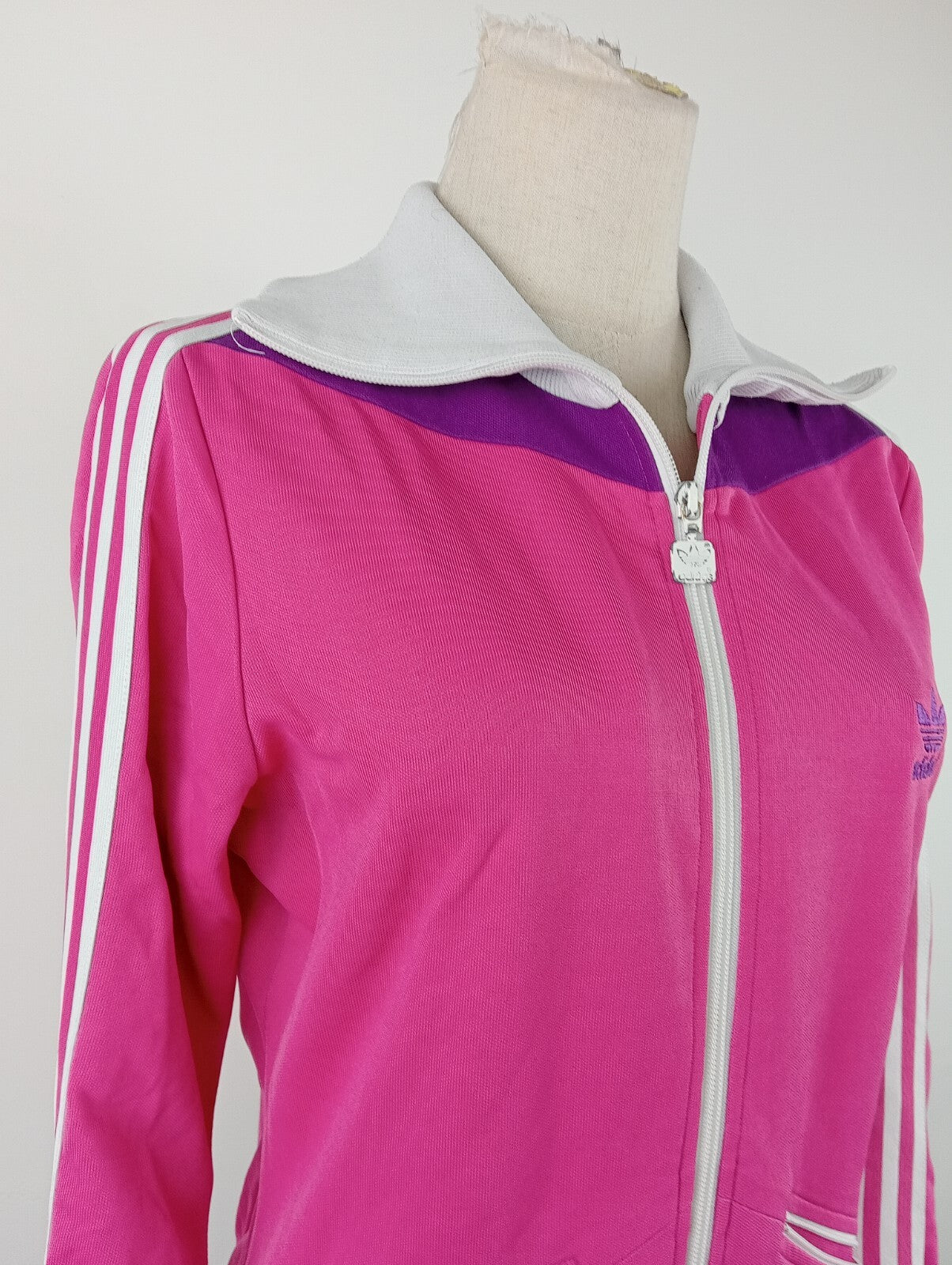 ADIDAS FELPA CON ZIP DONNA Tg 42 WOMAN CASUAL VINTAGE SPORT SWEATSHIRT ITALY