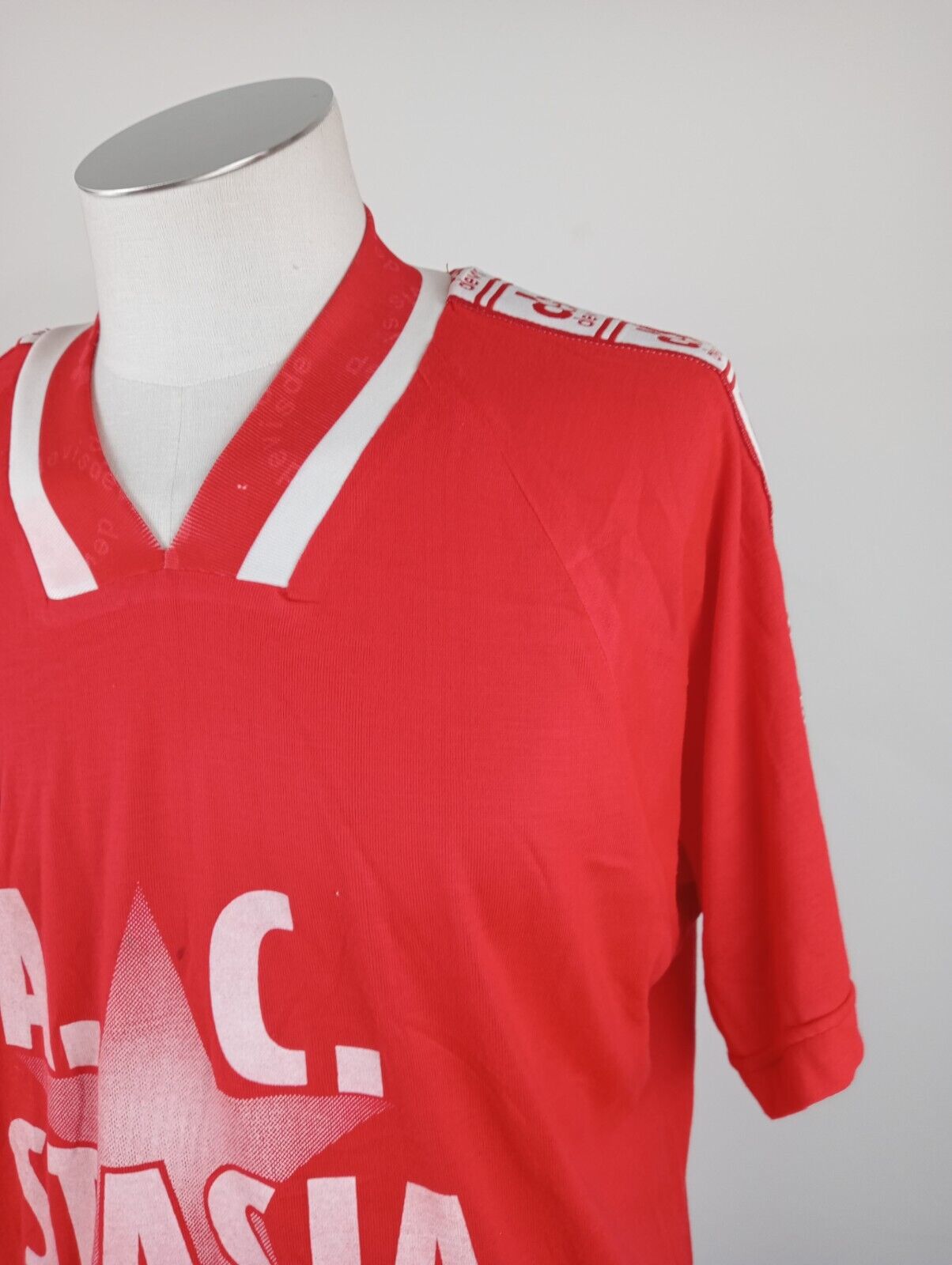 DEVIS AC STASIA MAGLIA CALCIO UOMO Tg XL SOCCER JERSEY T-SHIRT SPORT