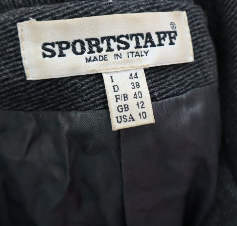 SPORTSTAFF CAPPOTTO LANA GIACCA DONNA TG 44 WOMAN WOOL COAT VINTAGE CASUAL