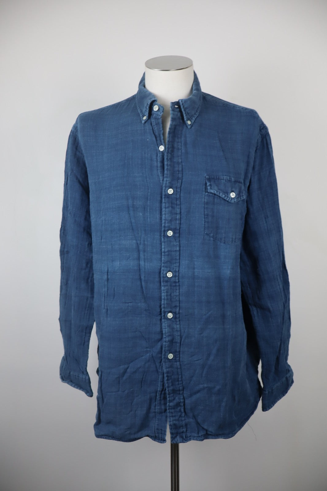POLO RALPH LAUREN CAMICIA UOMO COTONE TG 2XL MAN CASUAL VINTAGE COTTON SHIRT