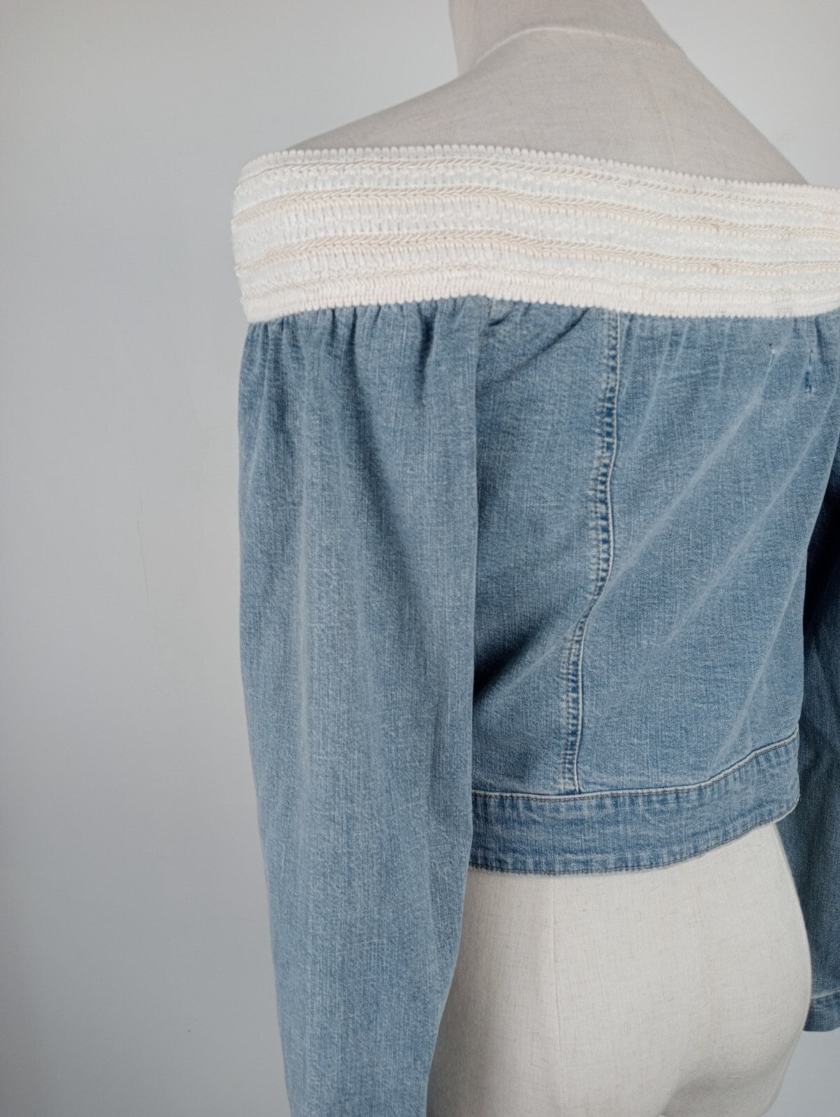 LUISA SPAGNOLI GIUBBINO JEANS DENIM DONNA Tg 42 WOMAN COTONE COTTON VINTAGE