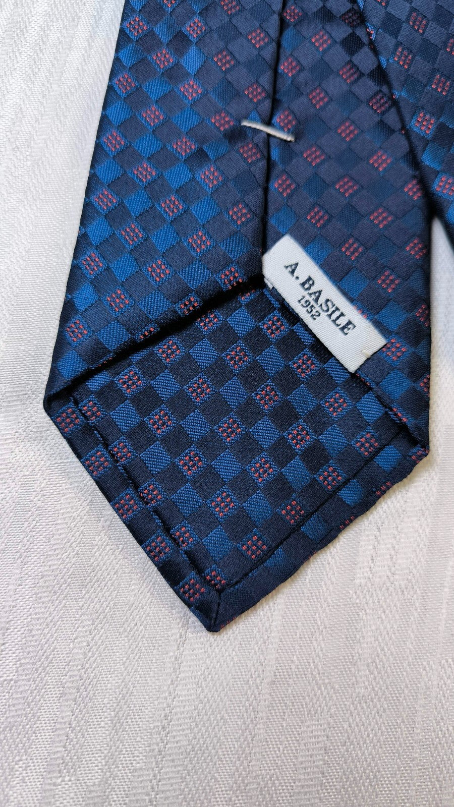 ANTONIO BASILE 100%  SILK TIE SETA CRAVATTA SELF TIPPED NECKTIE MADE IN ITALY