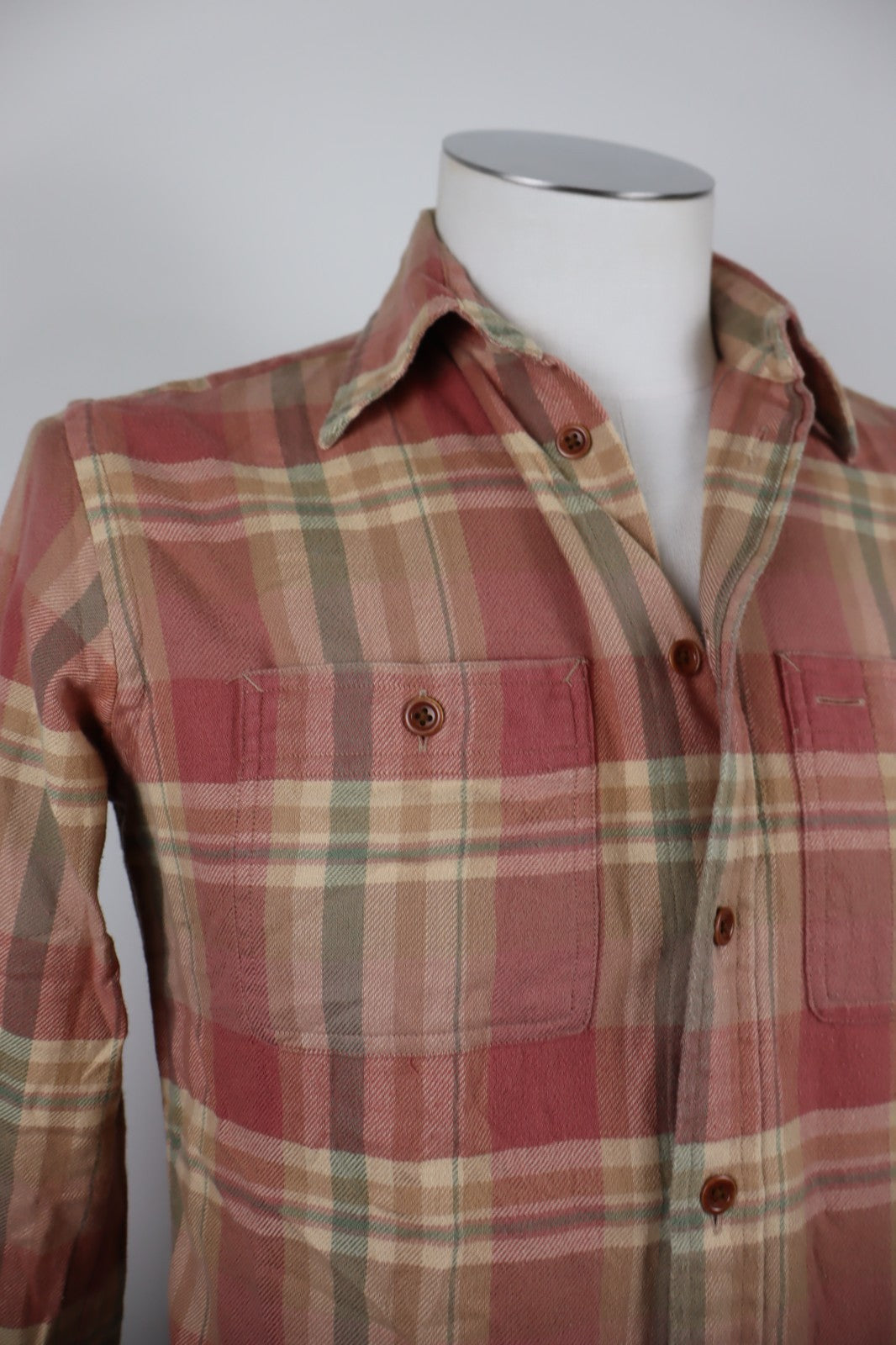 RALPH LAUREN CAMICIA UOMO COTONE TG. 4 MAN CASUAL VINTAGE COTTON SHIRT TASCHE