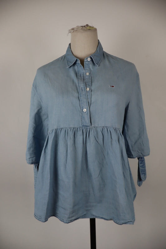 TOMMY HILFIGER JEANS CAMICIA  DONNA TG. S WOMAN SHIRT CASUAL VINTAGE COTONE