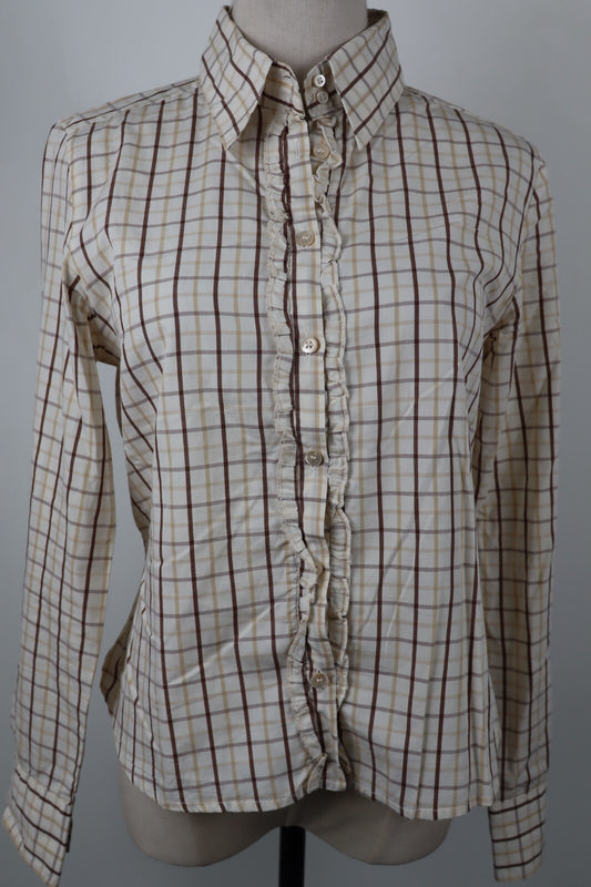 HENRY COTTON'S CAMICIA DONNA TG. 44 WOMAN CASUAL VINTAGE SHIRT COTONE COTTON