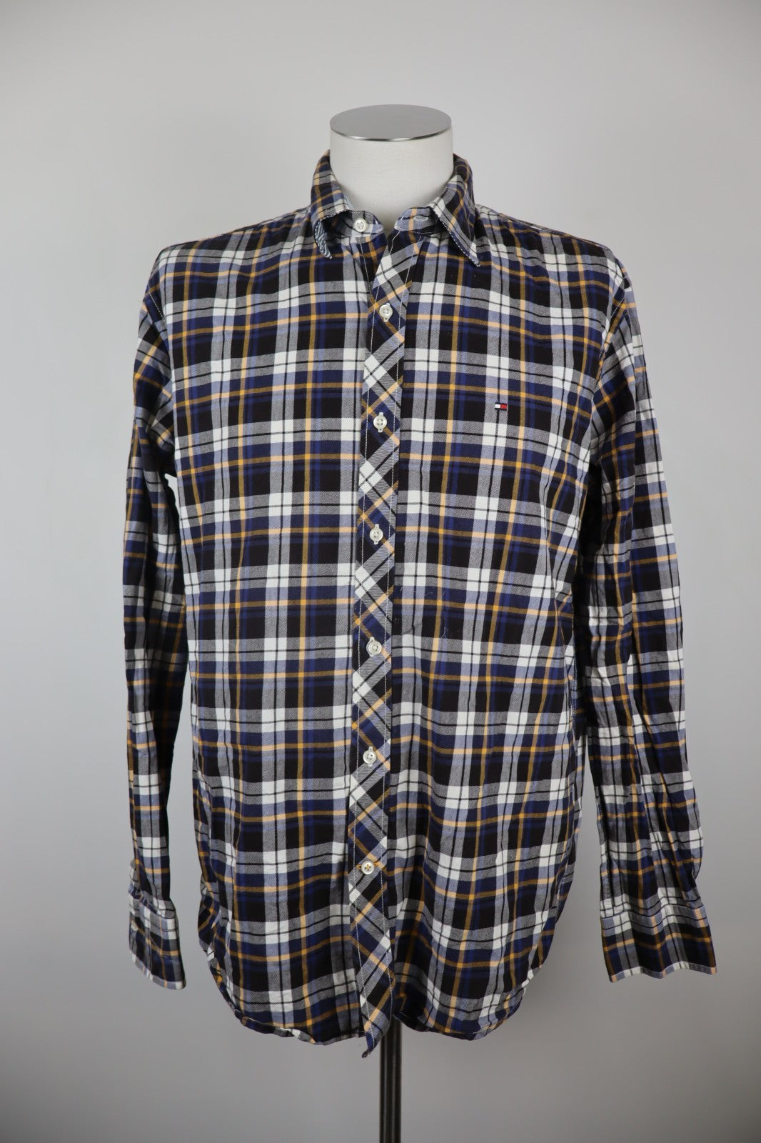 TOMMY HILFIGER CAMICIA UOMO TG. L MAN CASUAL VINTAGE SHIRT COTONE COTTON LOGO