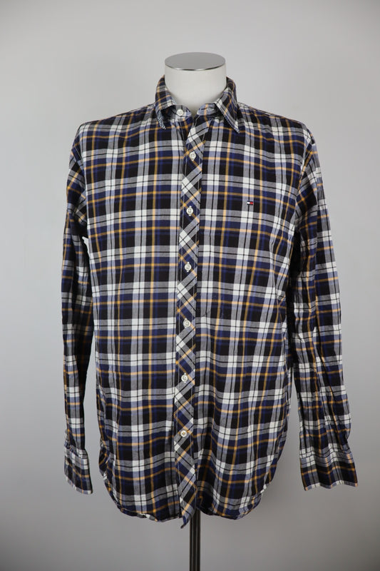 TOMMY HILFIGER CAMICIA UOMO TG. L MAN CASUAL VINTAGE SHIRT COTONE COTTON LOGO