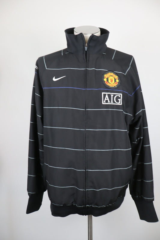 NIKE MANCHESTER FELPA ZIP GIACCA CALCIO SPORT UOMO XL MAN JACKET SOCCER VINTAGE