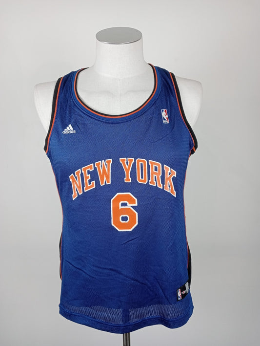 ADIDAS NBA CANOTTA N 6 FIELDS NEW YORK BASKET T-SHIRT SMANICATO UOMO TG L SPORT