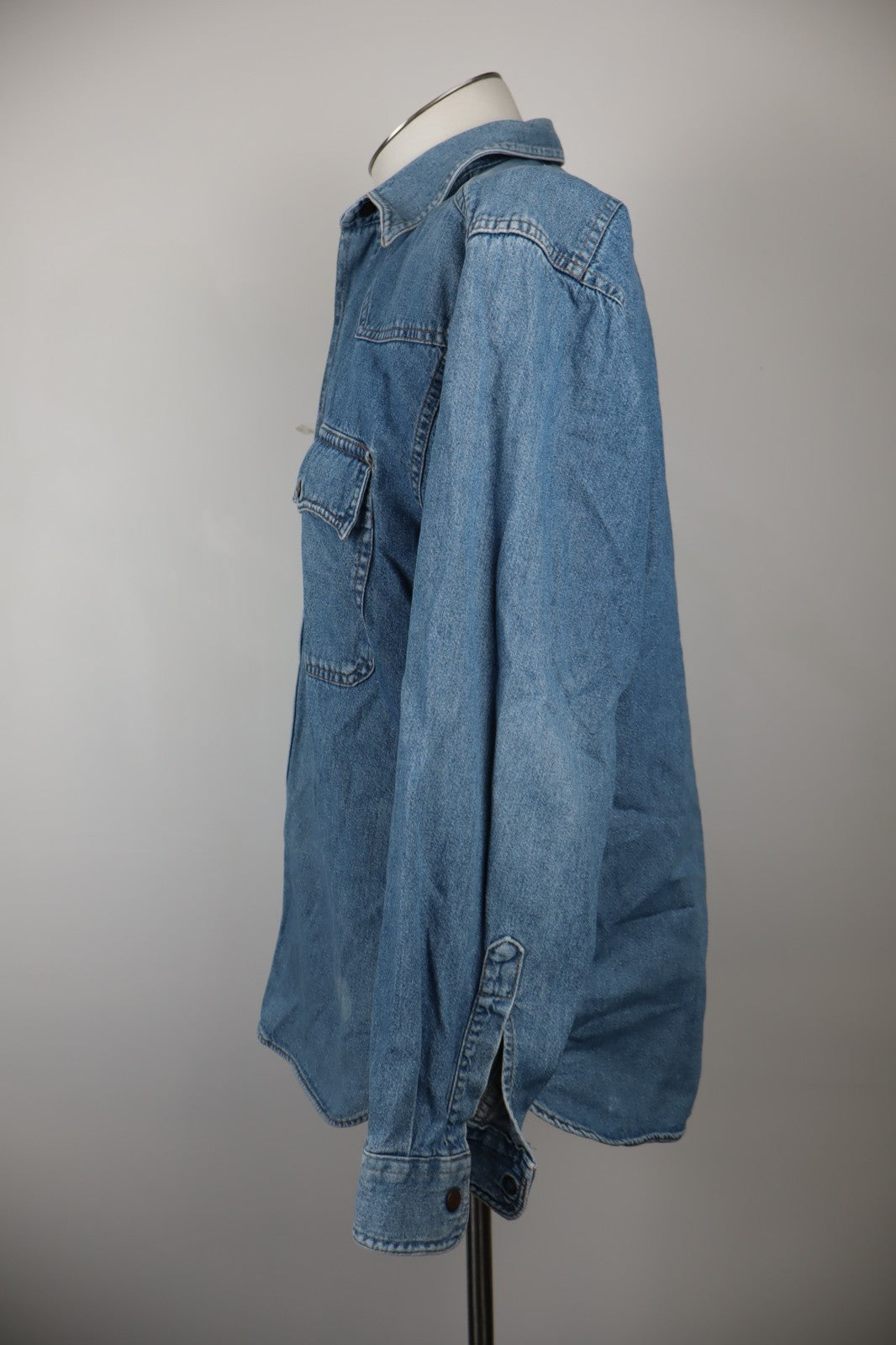 CASUCCI CAMICIA JEANS UOMO COTONE TG S MAN CASUAL VINTAGE SHIRT COTTON DENIM