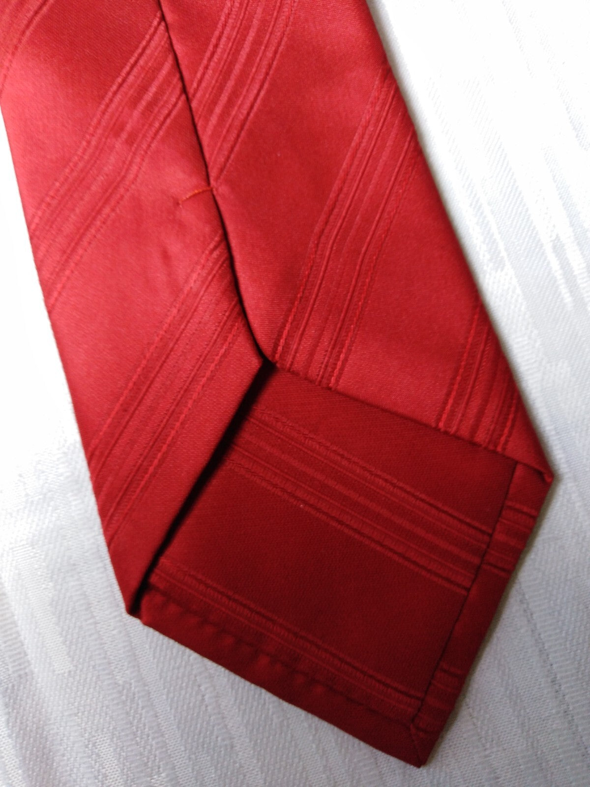 LUCIO LAMBERTI 100%  SILK TIE SETA CRAVATTA SELF TIPPED NECKTIE MADE ITALY