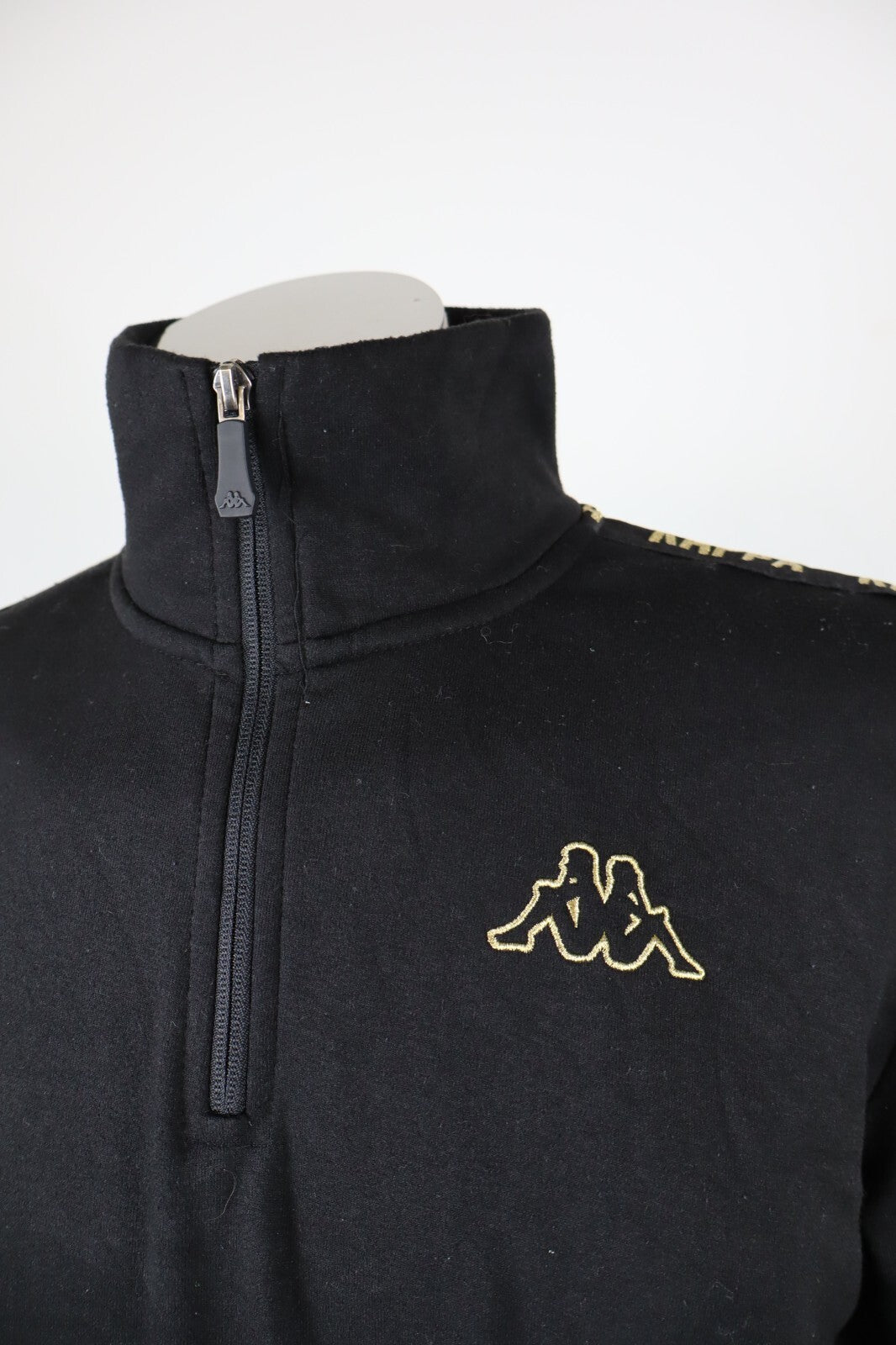 KAPPA FELPA ZIP MAGLIA UOMO Tg M MAN SWEATSHIRT CASUAL VINTAGE COTONE