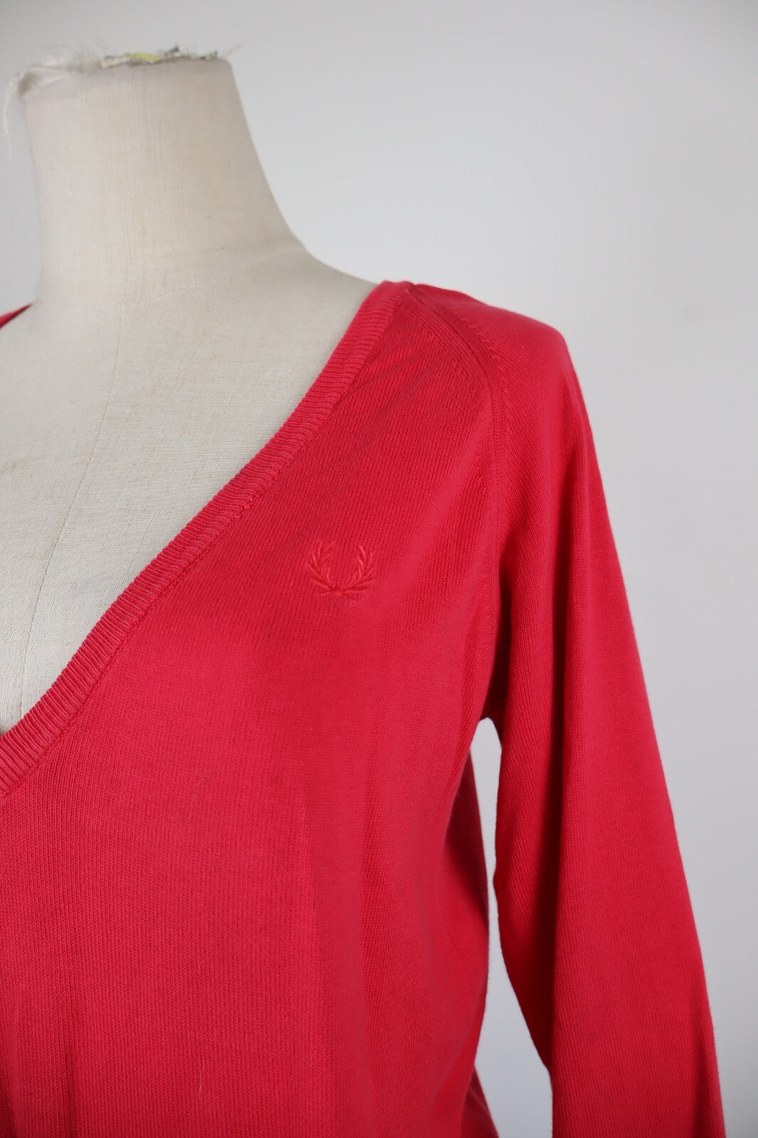 FRED PERRY MAGLIONE DONNA Tg. L WOMAN COTONE CASUAL COTTON SWEATER