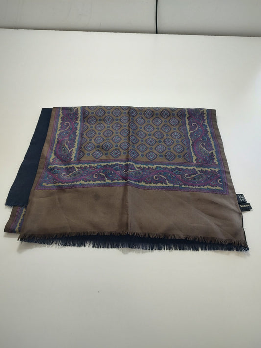NAZARENO FOULARD WOOL LANA SILK SCARVES SCARF RECTANGLE SETA MADE IN ITALY