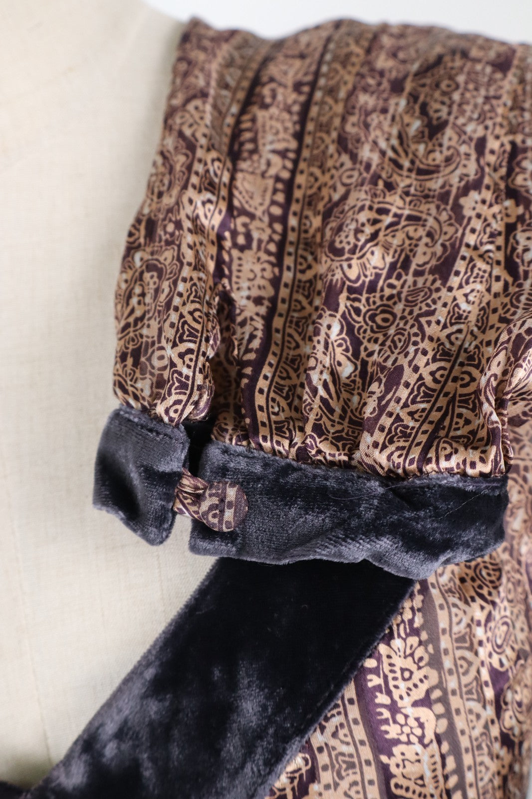 MAX & CO  VESTITO DONNA TG. 40 WOMAN CASUAL VINTAGE DRESS INSERTI VELLUTO