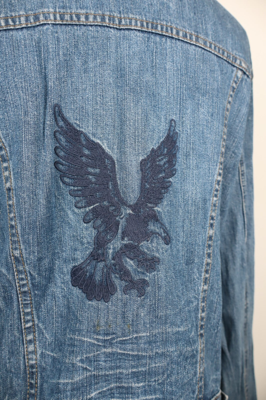 AJ ARMANI JEANS GIUBBINO DENIM DONNA 46 WOMAN CASUAL VINTAGE JACKET INDIGO N002