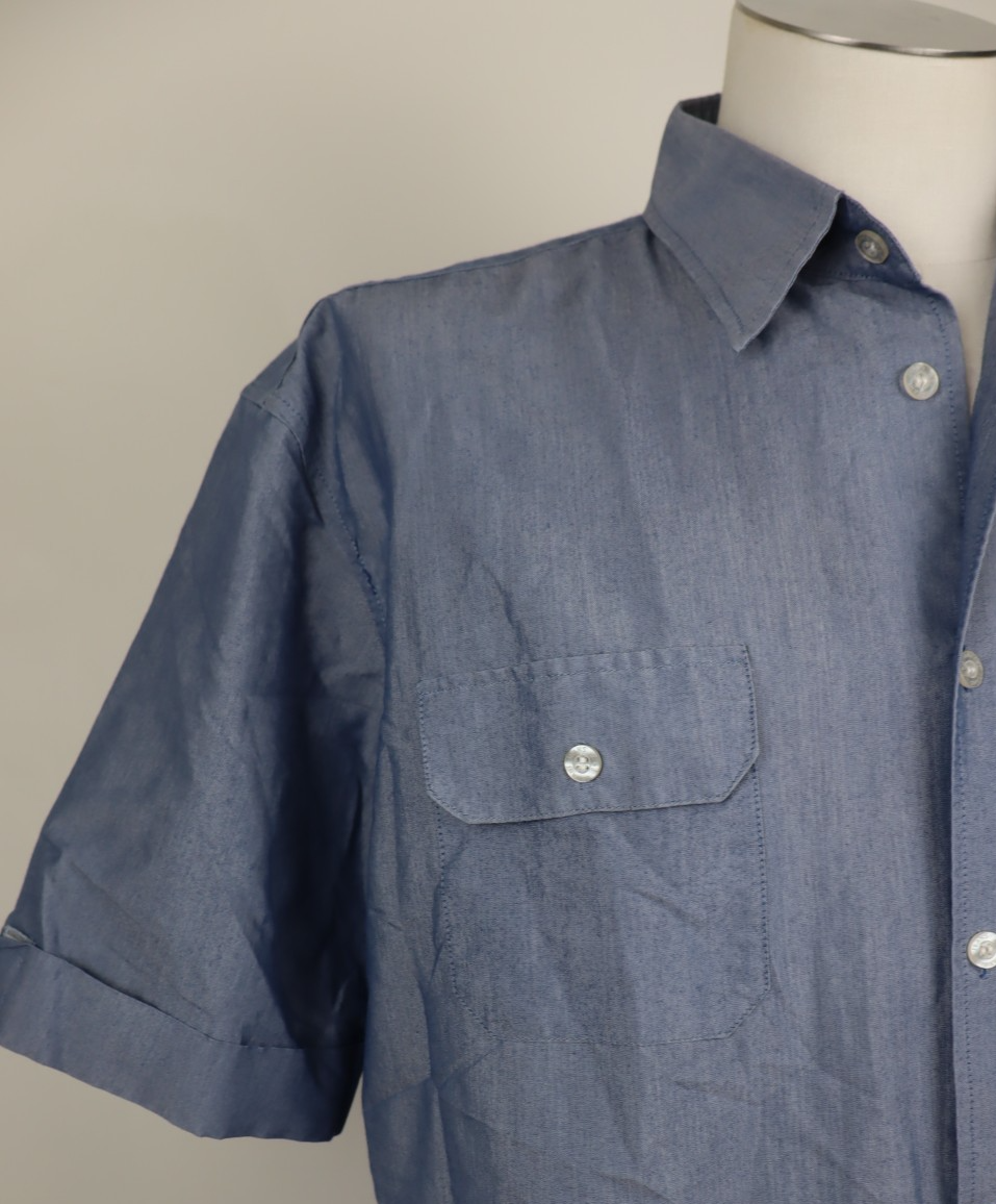 AJ ARMANI JEANS CAMICIA UOMO COTONE TG. L MAN CASUAL VINTAGE COTTON SHIRT TASCHE