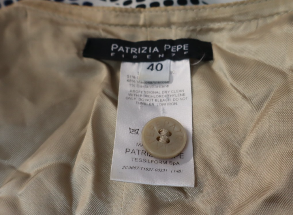 PATRIZIA PEPE SMANICATO GILET DONNA 40 WOMAN CASUAL VINTAGE JACKET SOTTOGIACCA
