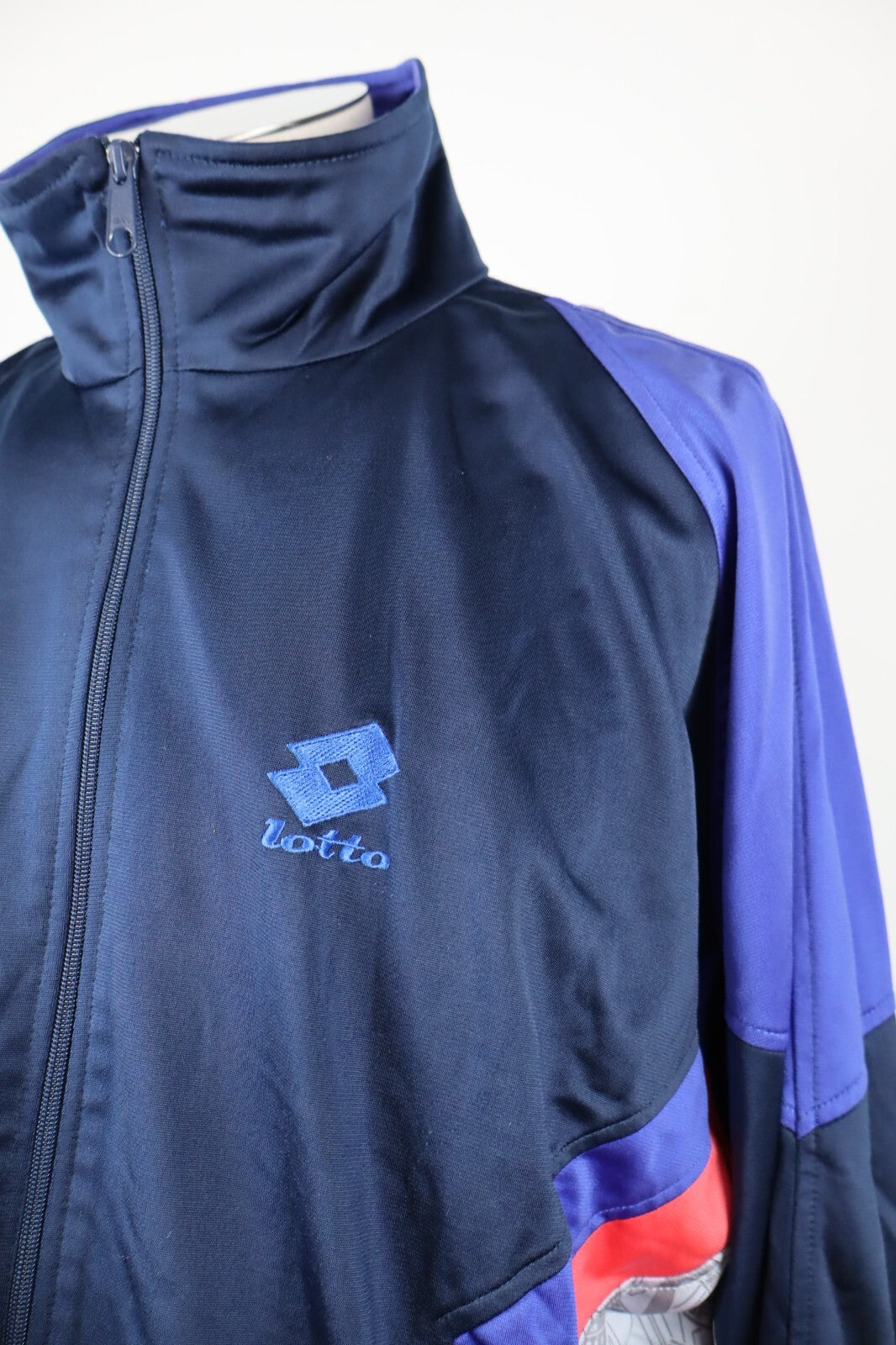 LOTTO GIACCA TENNIS JACKET CON ZIP MAN SHIRT UOMO TG M VINTAGE SPORT TRAINING