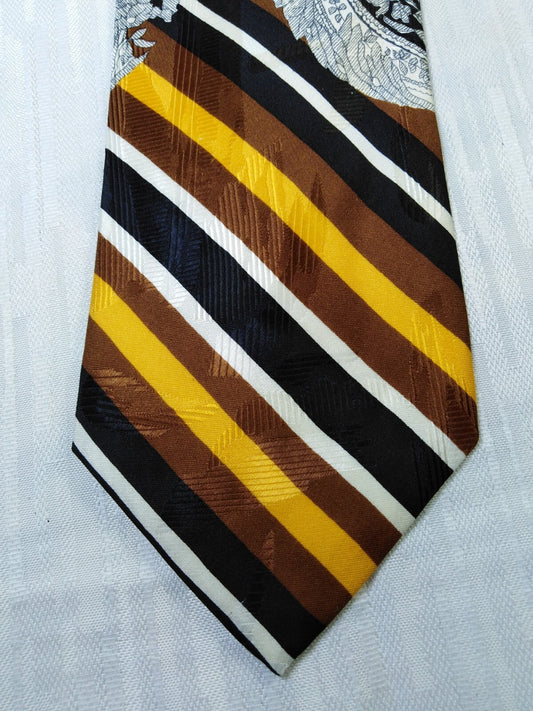DANIEL UOMO 100%  SILK TIE SETA CRAVATTA NECKTIE MADE IN ITALY VINTAGE