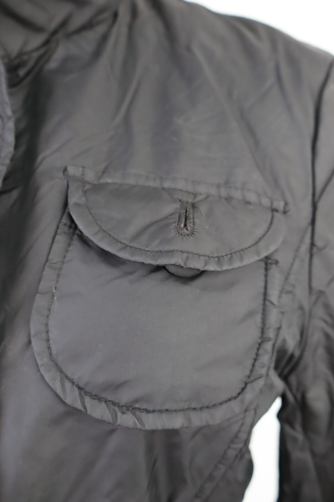 GIUBBINO MINIMALISTA SATINATO NYLON GIACCA DONNA TG M WOMAN JACKET Y2K 2000'S