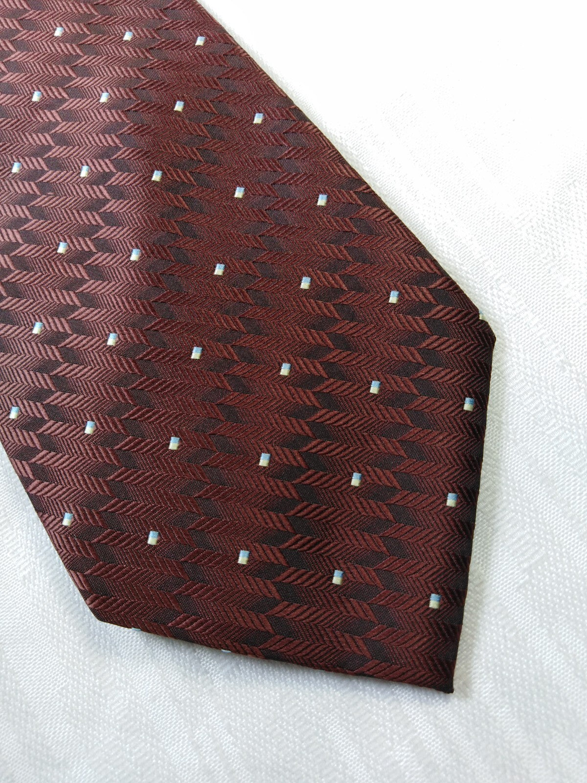 ROCCOBAROCCO 100% SETA SILK TIE CRAVATTA NECKTIE ITALY VINTAGE SELF TIPPED