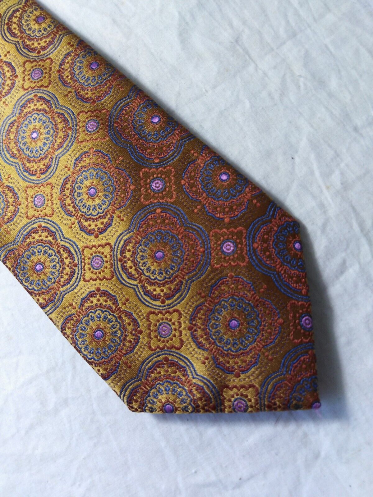 GENESIS LUXE 100% SILK TIE SETA CRAVATTA SELF TIPPED NECKTIE MADE IN ITALY
