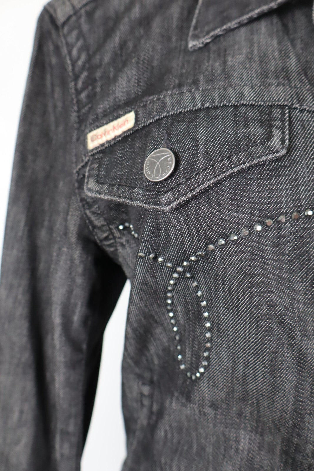 CALVIN KLEIN GIUBBINO JEANS DENIM DONNA Tg L WOMEN CASUAL VINTAGE JACKET