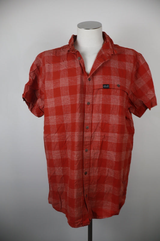 JACK WOLFSKIN CAMICIA UOMO TG. 58 MAN CASUAL VINTAGE  SHIRT CANAPA COTONE LOGO