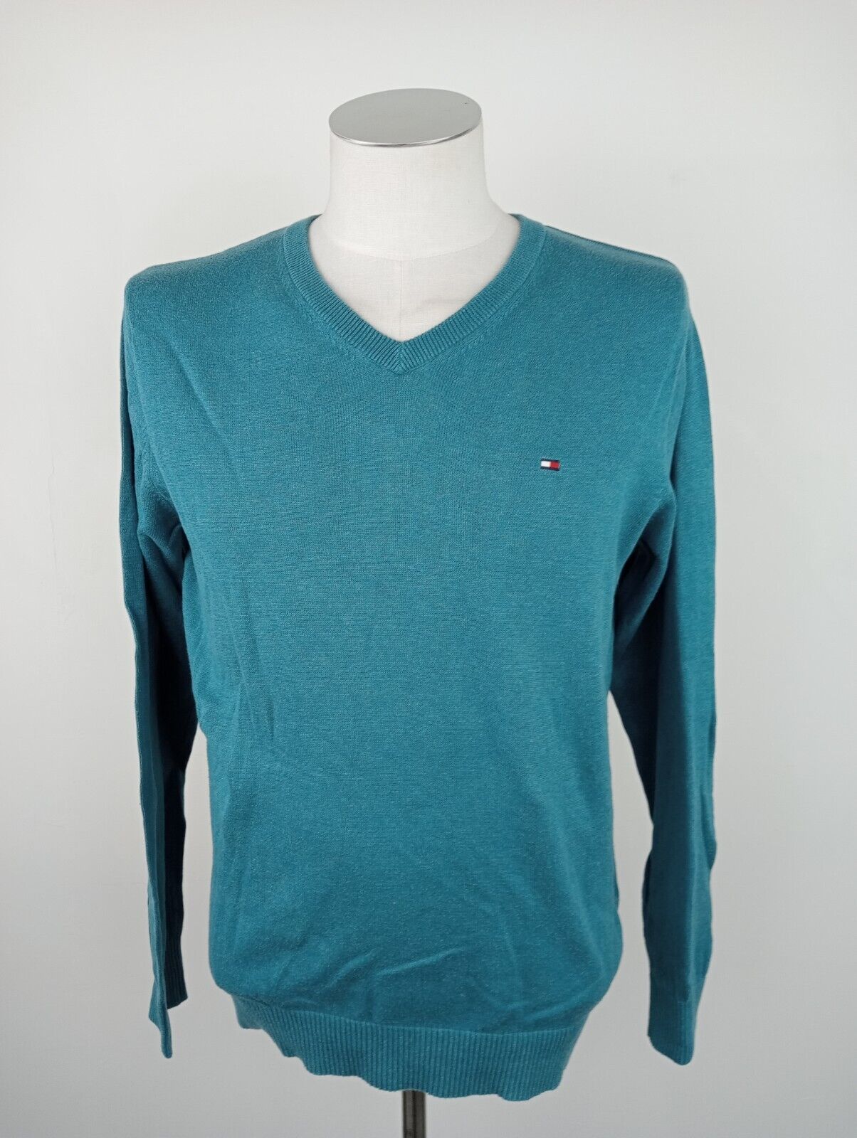 TOMMY HILFIGER MAGLIONE COTONE VINTAGE UOMO Tg. M MAN SWEATER CASUAL MADE ITALY