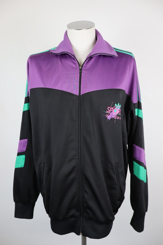 ADIDAS '80S GIACCA SPORTIVA UOMO Tg I8 MAN VINTAGE CASUAL SPORT JACKET CON ZIP