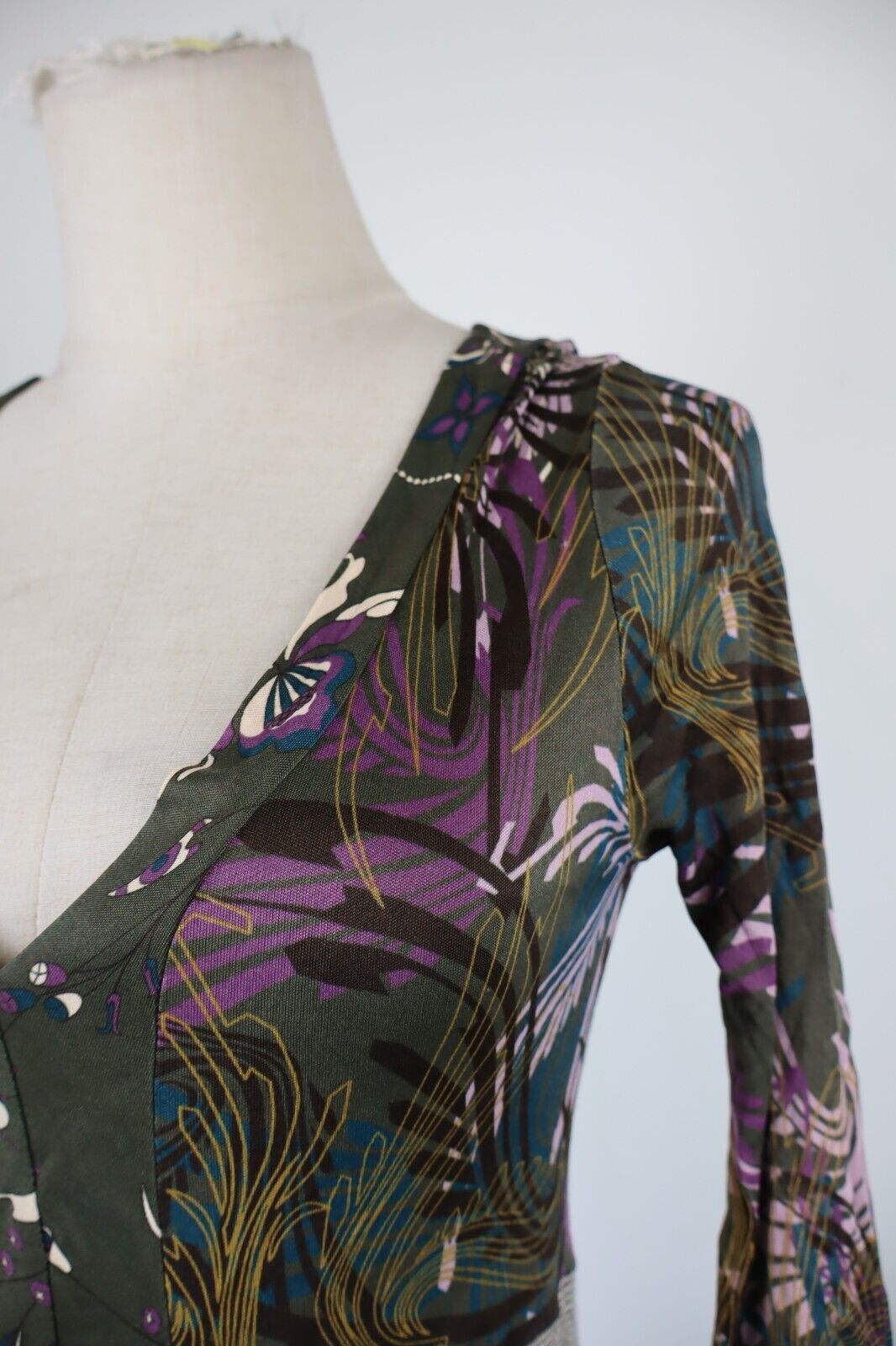 BLU BYBLOS VESTITO DONNA TG. 42 WOMAN CASUAL VINTAGE DRESS ABITO