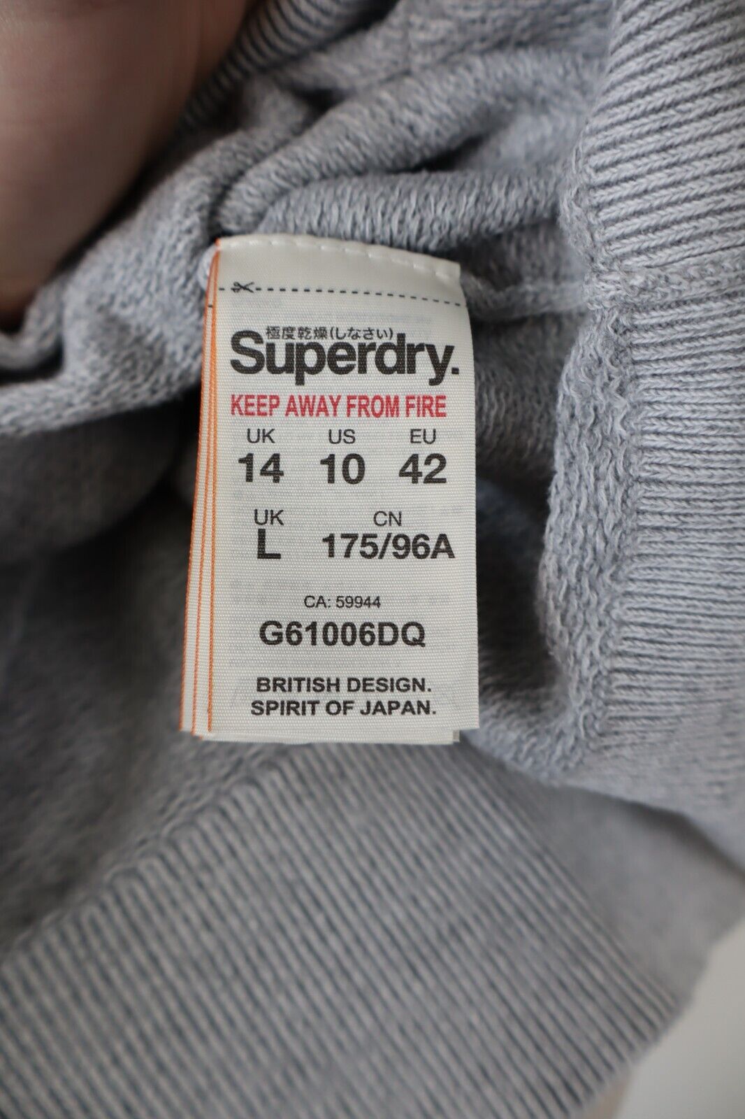 SUPERDRY DONNA Tg L WOMAN CASUAL VINTAGE SPORT SWEATSHIRT COTONE