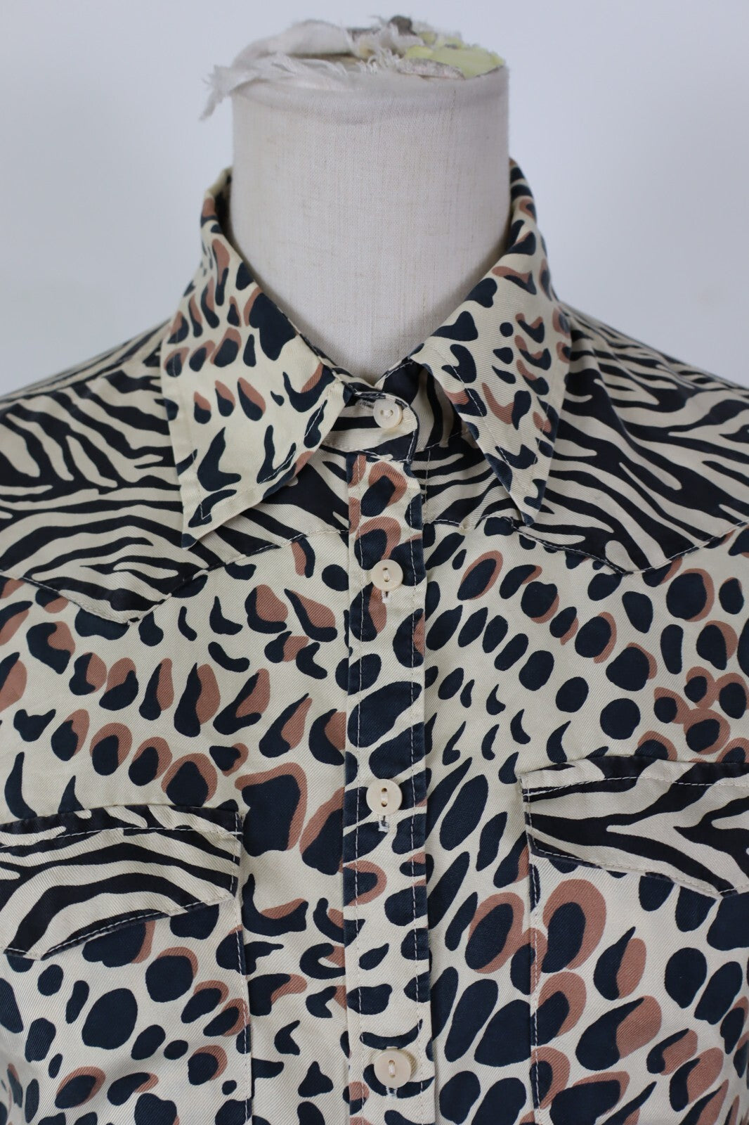 TOMMY HILFIGER CAMICIA DONNA TG. 6  WOMAN SHIRT CASUAL VINTAGE SETA