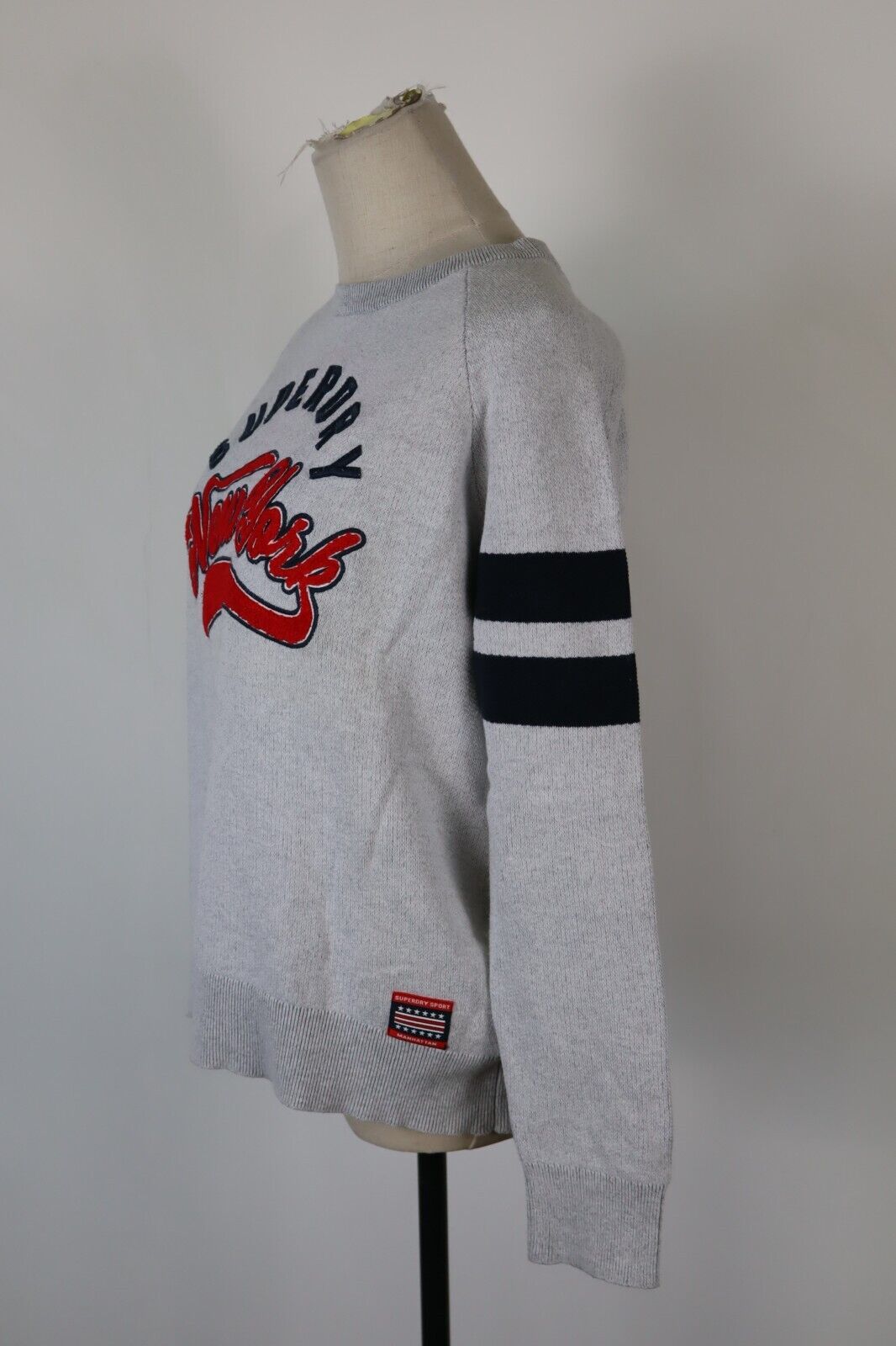 SUPERDRY DONNA Tg L WOMAN CASUAL VINTAGE SPORT SWEATSHIRT COTONE