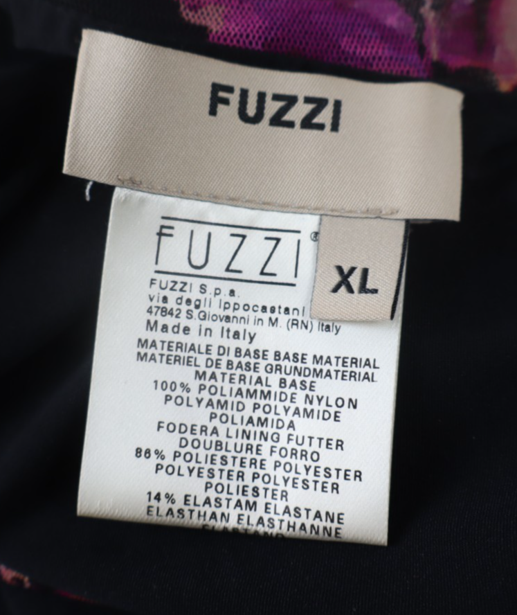 FUZZI VESTITO ABITO DONNA TG. XL WOMAN CASUAL VINTAGE DRESS MANICHE LUNGHE