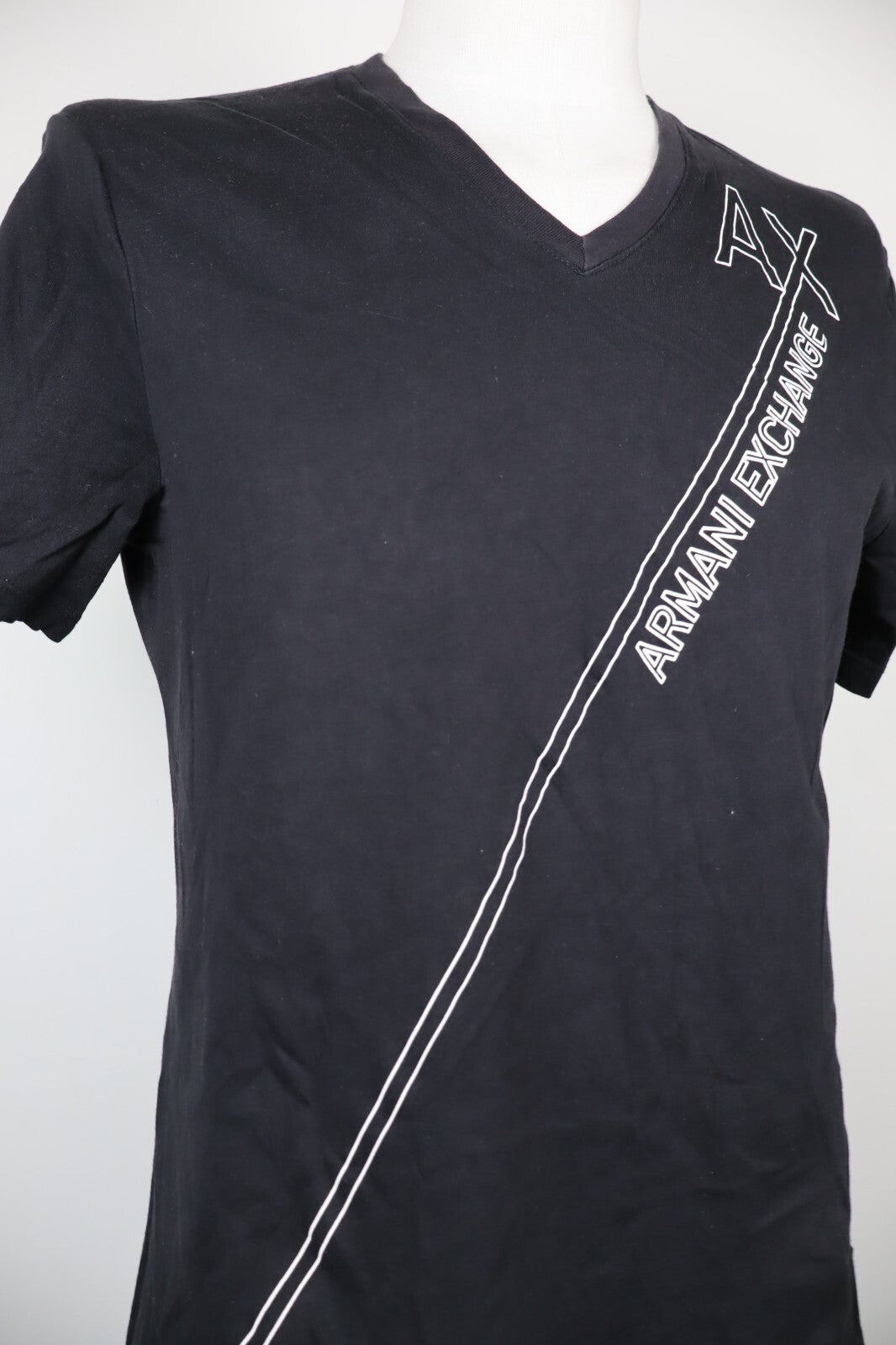 ARMANI EXCHANGE MAGLIA UOMO NERO COTONE TG M MAN COTTON T-SHIRT CASUAL VINTAGE