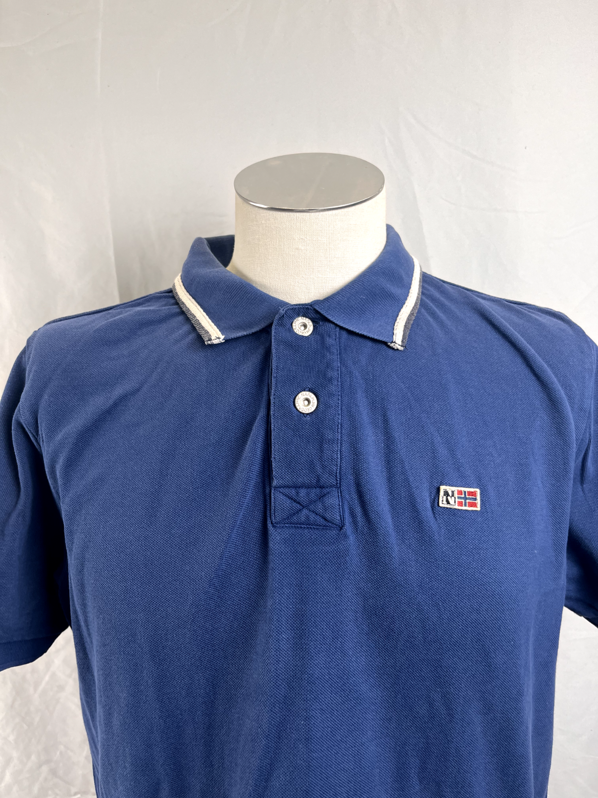 NAPAPIJRI MAGLIA POLO UOMO TG. L MAN SHIRT CASUAL VINTAGE COTONE COTTON