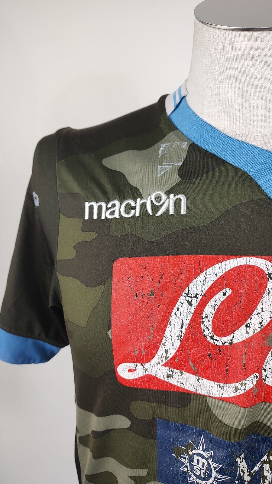 MACRON NAPOLI R. ALBIOL N 33 MAGLIA CALCIO UOMO Tg M TRIKOT JERSEY 2013/14