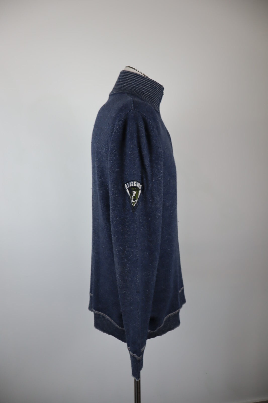 MARLBORO CLASSIC MAGLIONE CON ZIP VINTAGE UOMO LANA COTONE L MAN SWEATER CASUAL