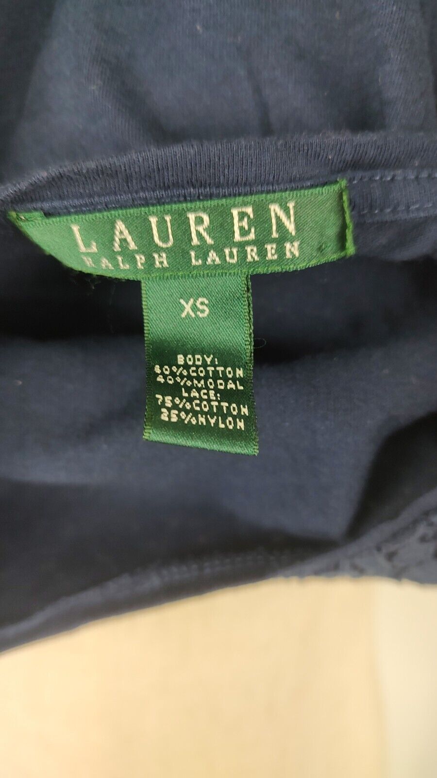 LAUREN RALPH LAUREN MAGLIA DONNA TG. XS WOMAN CASUAL VINTAGE T-SHIRT COTONE