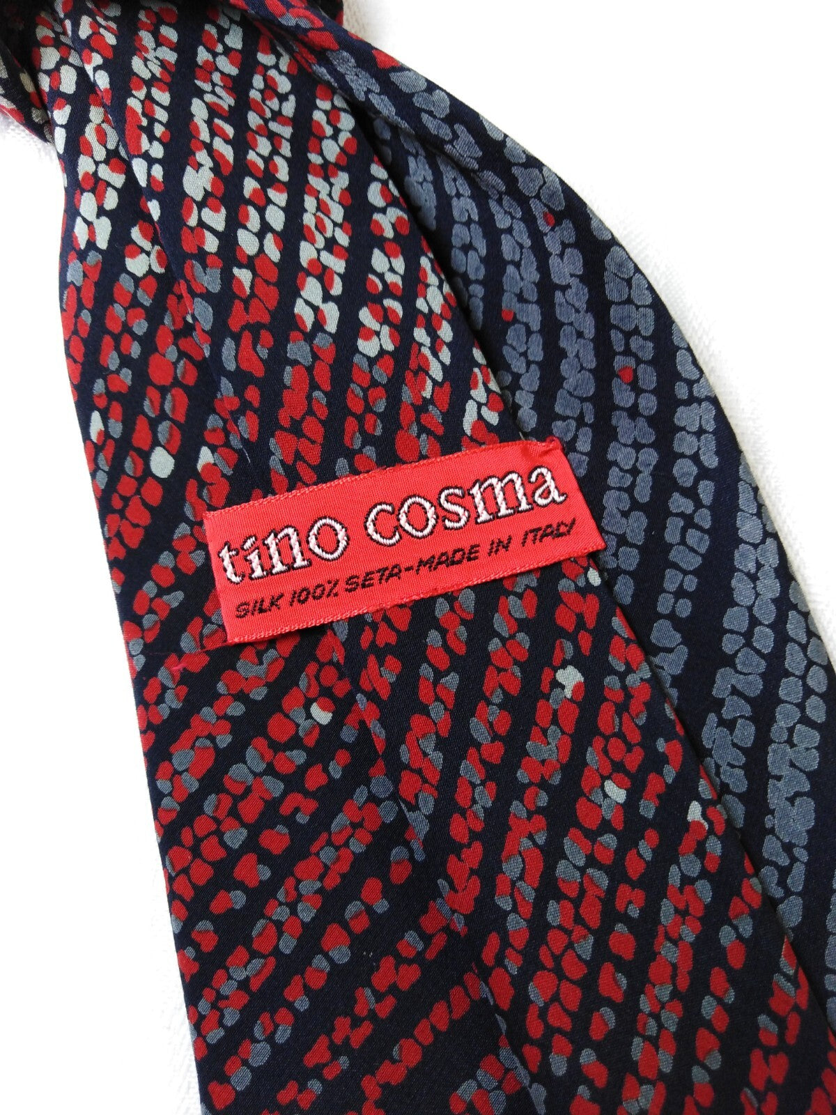 TINO COSMA 100% SILK TIE SETA CRAVATTA NECKTIE MADE IN ITALY