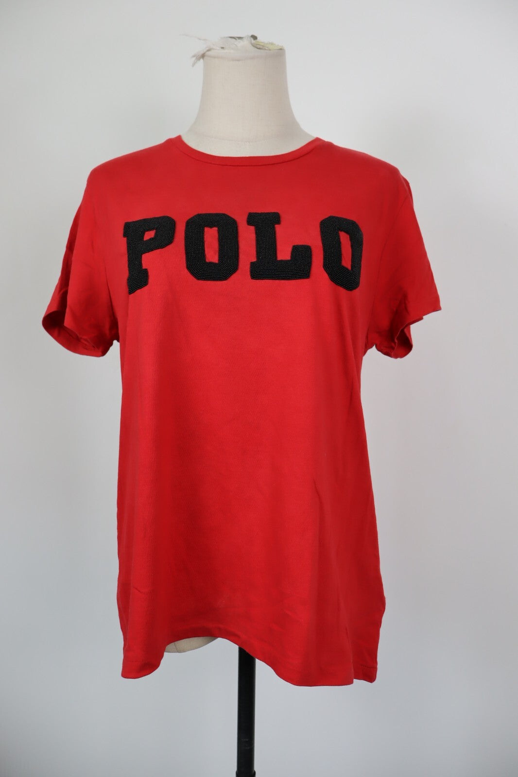 RALPH LAUREN MAGLIA DONNA TG L WOMAN CASUAL VINTAGE TOP T-SHIRT COTONE