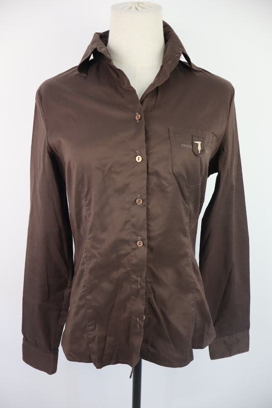 TRUSSARDI JEANS CAMICIA  DONNA TG. M WOMAN SHIRT CASUAL VINTAGE COTONE