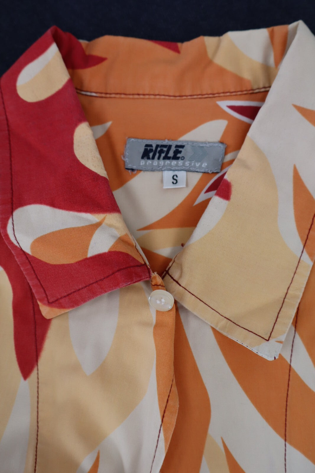 RIFLE PROGRESSIVE CAMICIA UOMO TG. S MAN CASUAL VINTAGE SHIRT COTONE COTTON