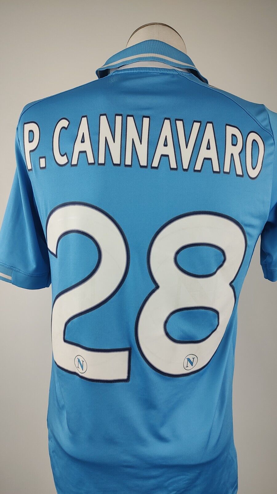 MACRON NAPOLI MAGLIA P. CANNAVARO 28 CALCIO UOMO Tg S SOCCER TRIKOT MAN JERSEY