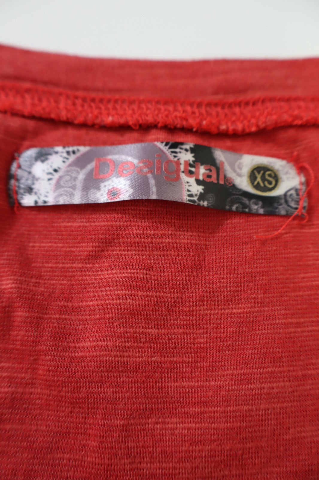 DESIGUAL MAGLIA DONNA TG. XS WOMAN CASUAL VINTAGE T-SHIRT TOP VISCOSA COTONE